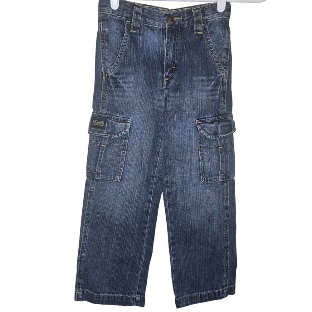 Wrg Jeans Co Boys Size 6 Regular Blue Carpenter Jeans Adjustable Waist Pockets!